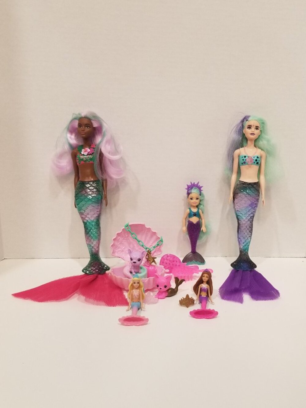 Barbie Mermaid Lot, lot of 3 dolls & accessories, VGUC-EUC - Picture 2 of 13